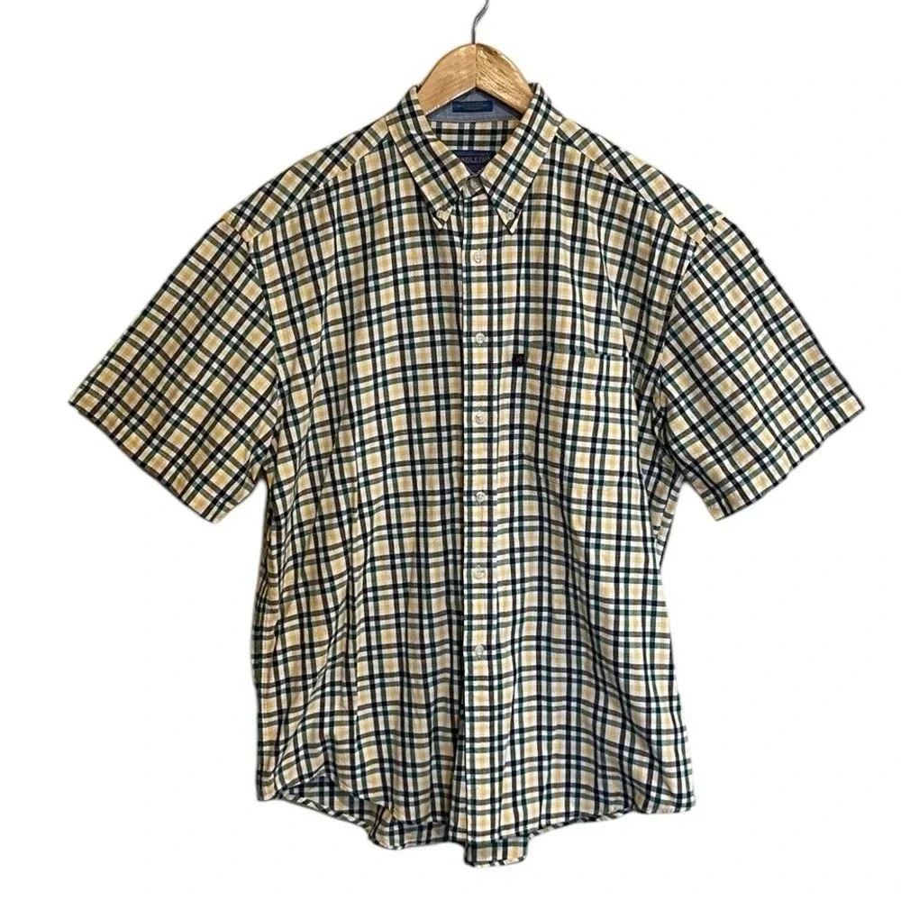 Vintage  Pendleton Men’s Short Sleeve Cotton Casual Button Down Shirt Size Large